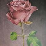 Bloemen schilderij roos