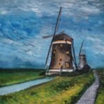 Molen | Acrylverf | Doek 20x20 cm 