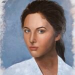 Portret | studie | paneel 40x50 cm | olieverf